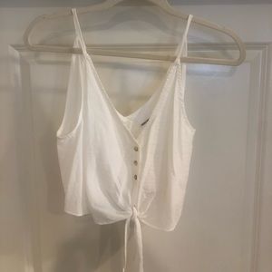 White Tank Cropped Shirt